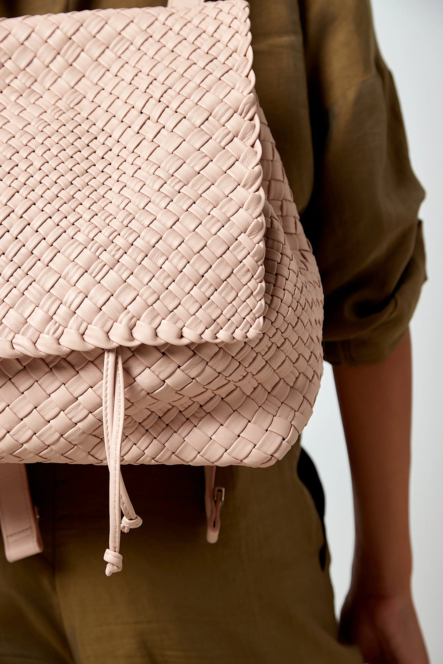 ARIEL - Customizable Woven Leather Backpack