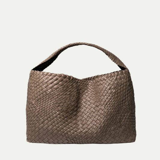 ROSE MAXI - Customizable leather woven tote bag