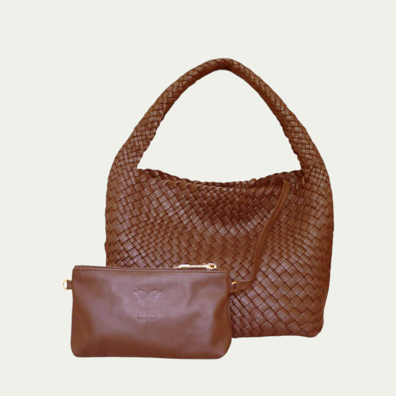 Woven Leather Tote Bag | Ghibli handcrafted bag 