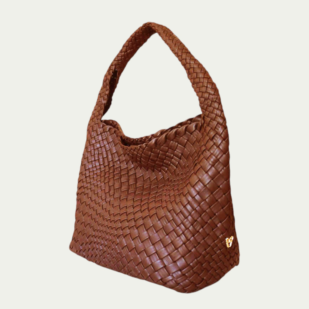 Woven Leather Tote Bag | Ghibli handcrafted bag 