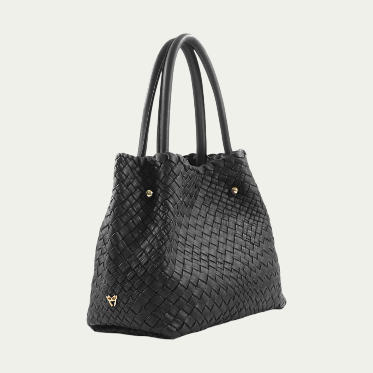 Leather woven tote bag | Ghibli handcrafted bag