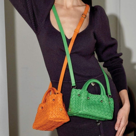 REBECCA MINI - Customizable Woven Leather Bag