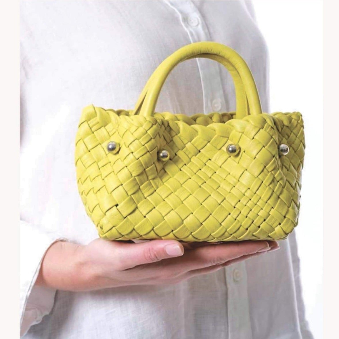 REBECCA MINI - Customizable Woven Leather Bag