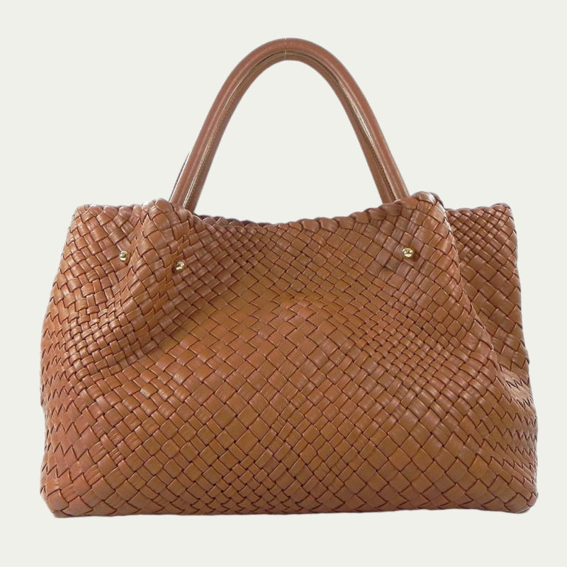 REBECCA MAXI - Customizable Woven Leather Tote Bag